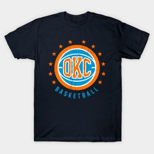 OKC Basketball Vintage Distressed T-Shirt